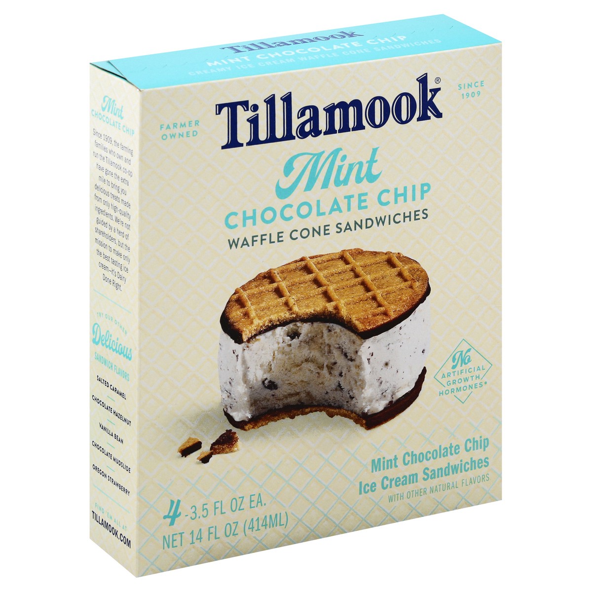 slide 1 of 4, Tillamook Ice Cream Sandwiches 4 ea, 4 ct; 3.5 oz