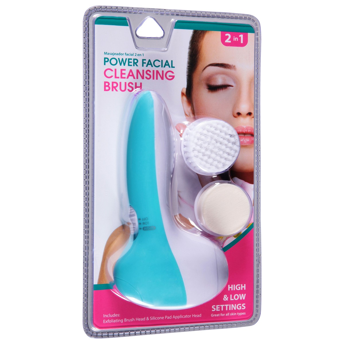 slide 5 of 12, Jacent 2 in 1 Power Facial Cleansing Brush 1 ea, 1 ct