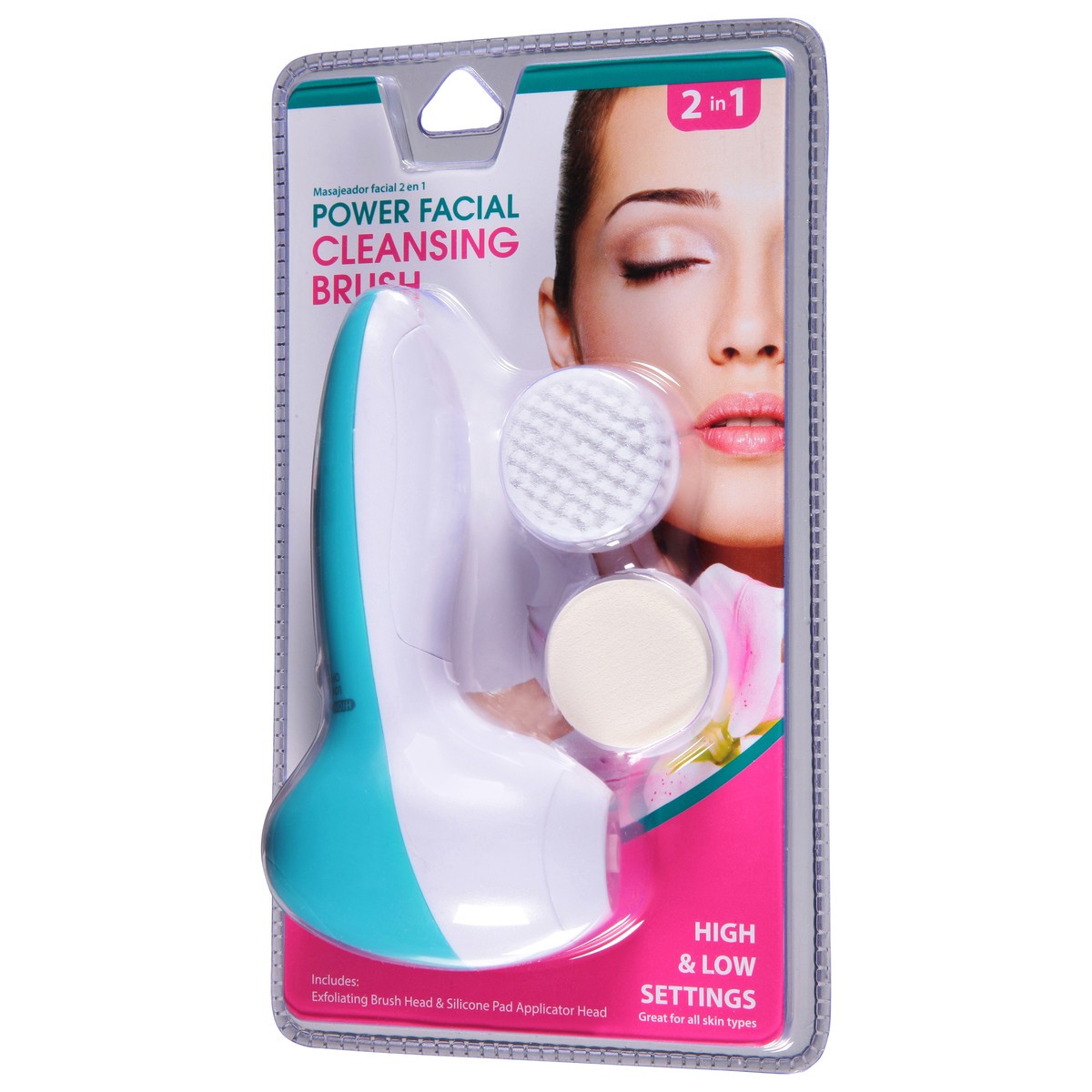 slide 12 of 12, Jacent 2 in 1 Power Facial Cleansing Brush 1 ea, 1 ct