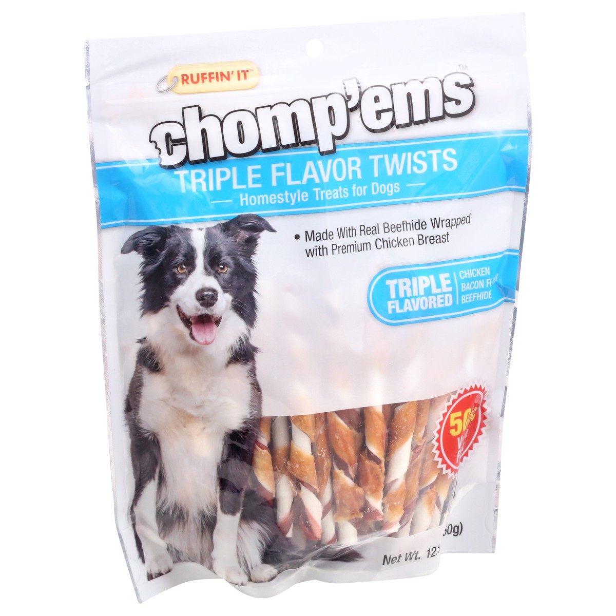 slide 4 of 9, Ruffin' It Chompems Twists Triple Flavor - 50 CT, 50 ct