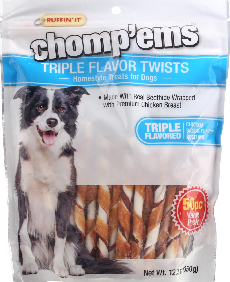 slide 3 of 9, Ruffin' It Chompems Twists Triple Flavor - 50 CT, 50 ct
