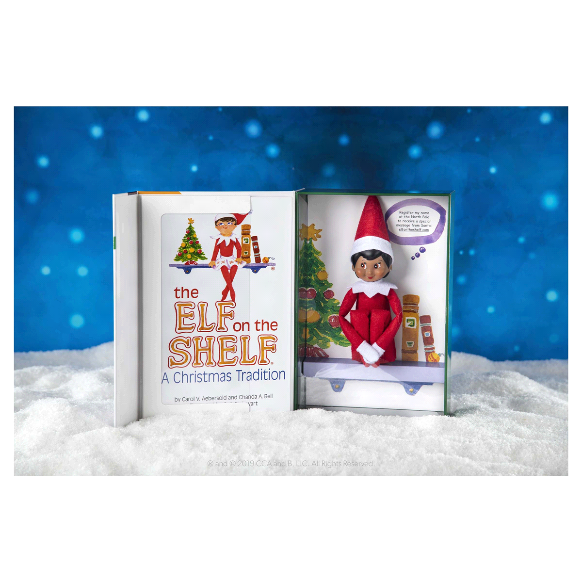 slide 2 of 9, The Elf on the Shelf Elf On The Shelf A Christmas Tradition Book & Brown Eyed Girl Scout Elf, 2 ct