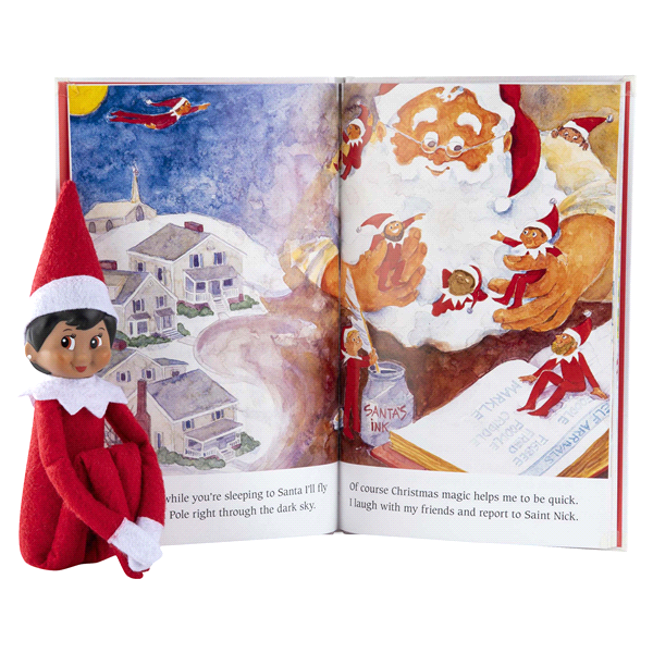 slide 4 of 9, The Elf on the Shelf Elf On The Shelf A Christmas Tradition Book & Brown Eyed Girl Scout Elf, 2 ct