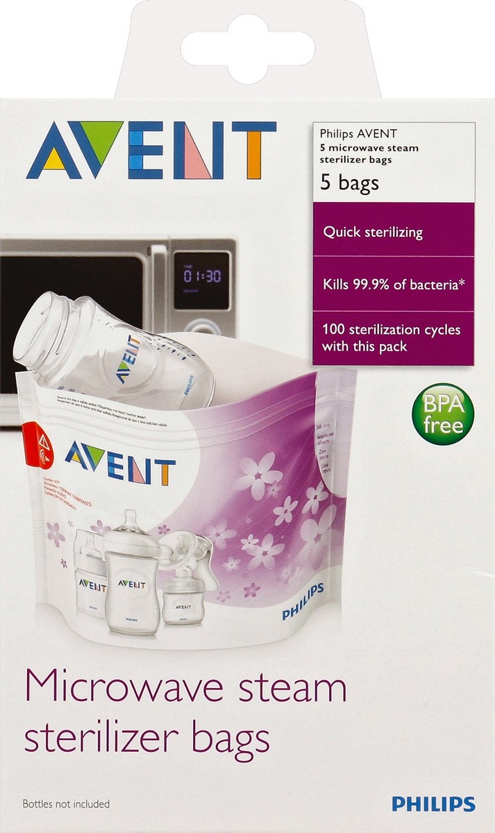 slide 1 of 6, Avent Microwave Steam Sterilizer Bags 5 ea, 5 ct