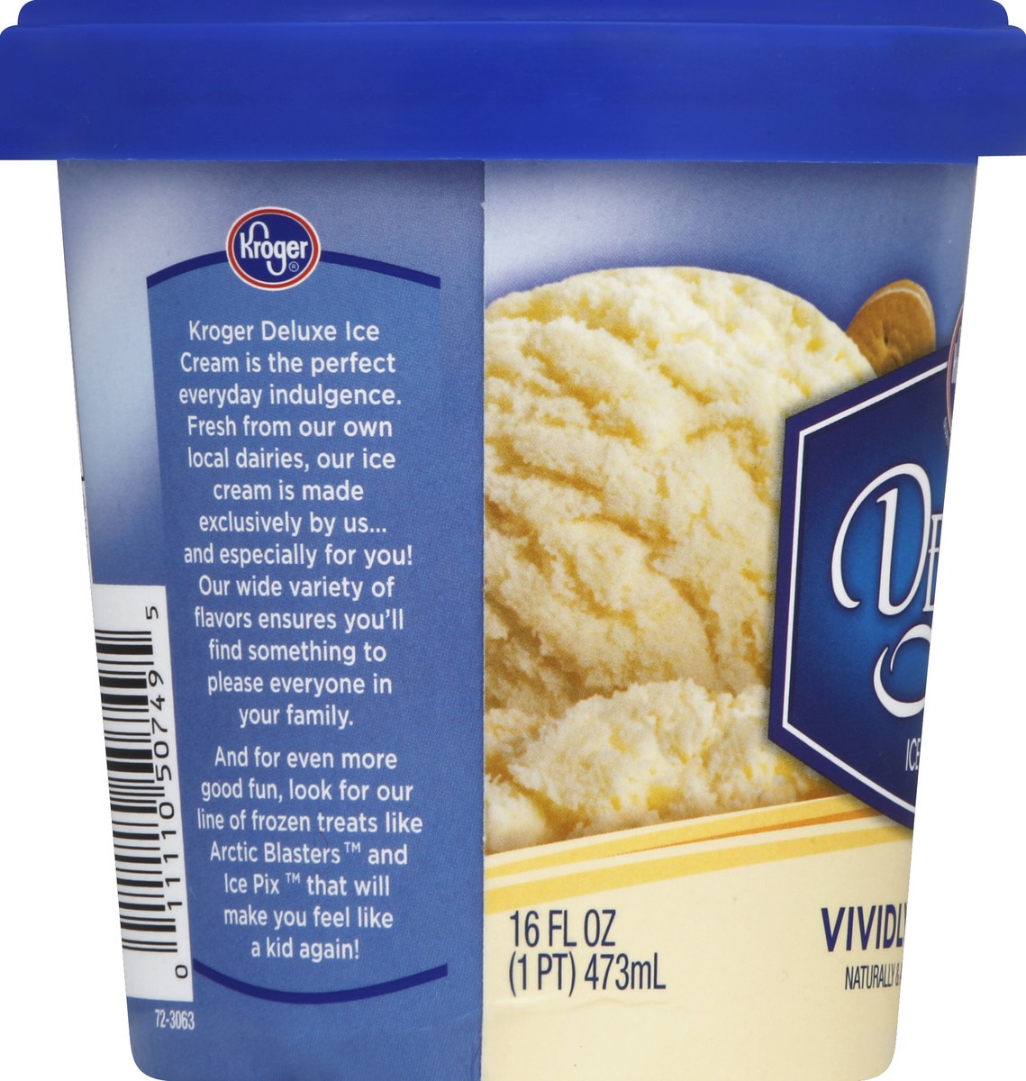 slide 6 of 6, Kroger Deluxe Vividly Vanilla Ice Cream, 16 fl oz