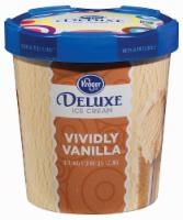 slide 1 of 1, Kroger Deluxe Vividly Vanilla Ice Cream, 16 fl oz