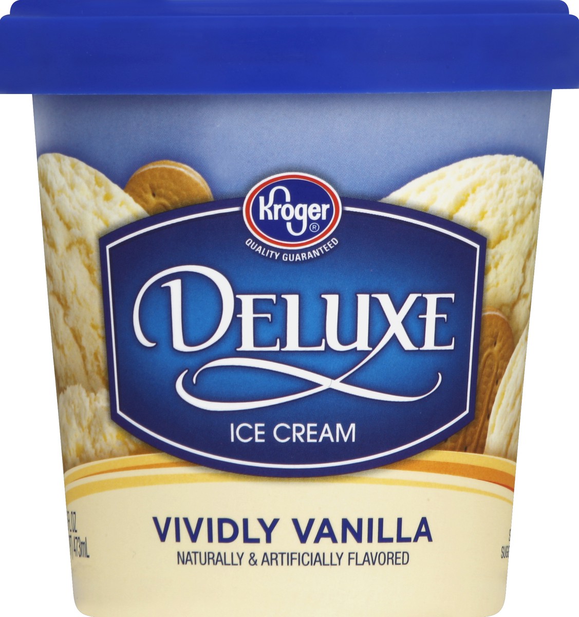 slide 5 of 6, Kroger Deluxe Vividly Vanilla Ice Cream, 16 fl oz