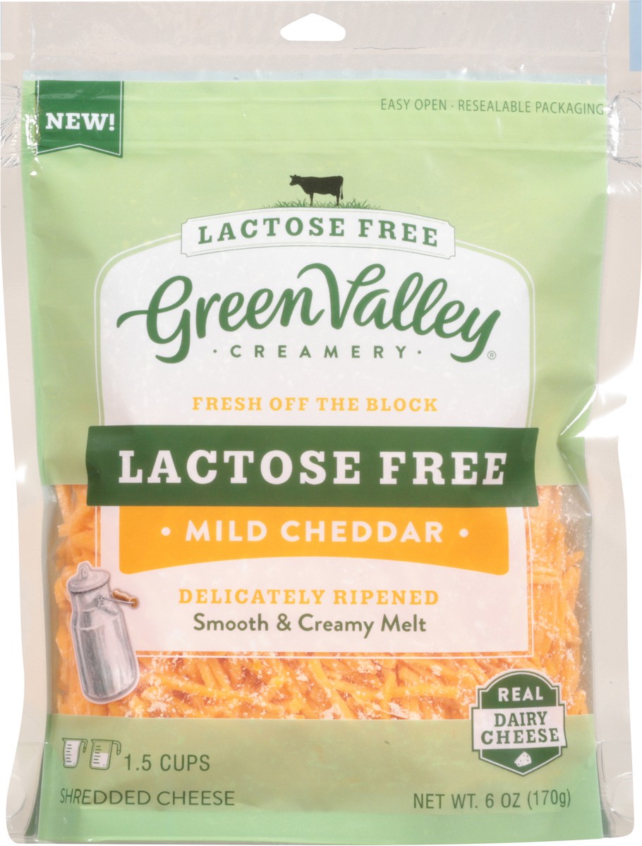 slide 10 of 13, Green Valley Creamery Lactose Free Mild Cheddar Shredded Cheese 6 oz, 1 ct