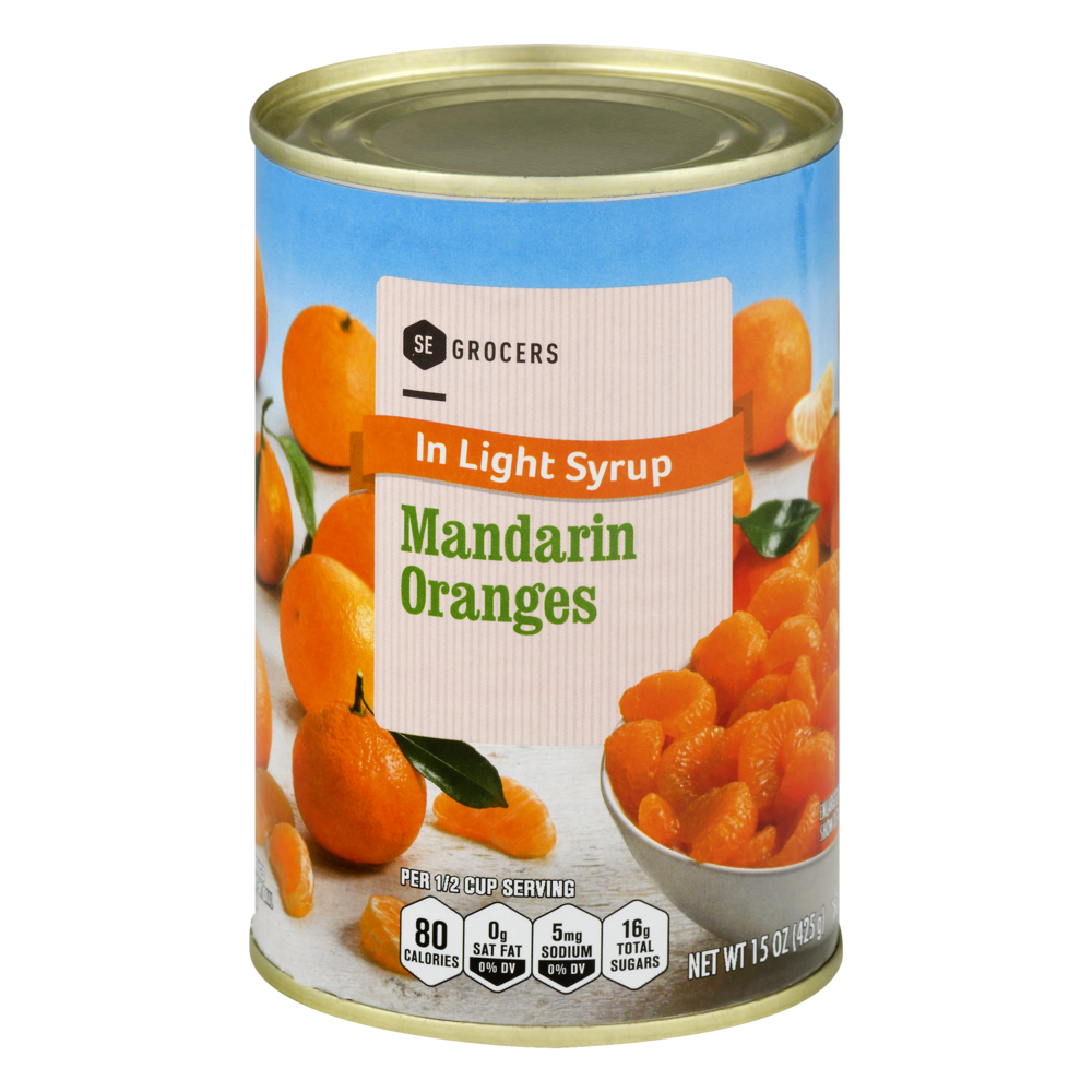 slide 1 of 1, SE Grocers Mandarin Orange Ls, 15 oz