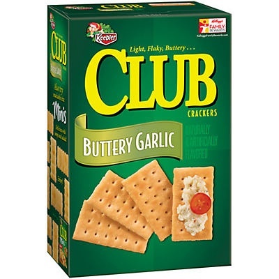 slide 1 of 1, Club Keebler Club Buttery Garlic Crackers, 13.7 oz