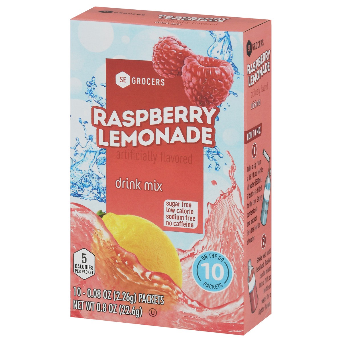 slide 7 of 9, SE Grocers Rasp Lemonade Drk Mx - 10 ct, 10 ct