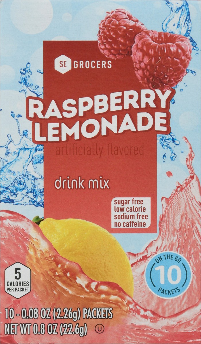 slide 5 of 9, SE Grocers Rasp Lemonade Drk Mx - 10 ct, 10 ct