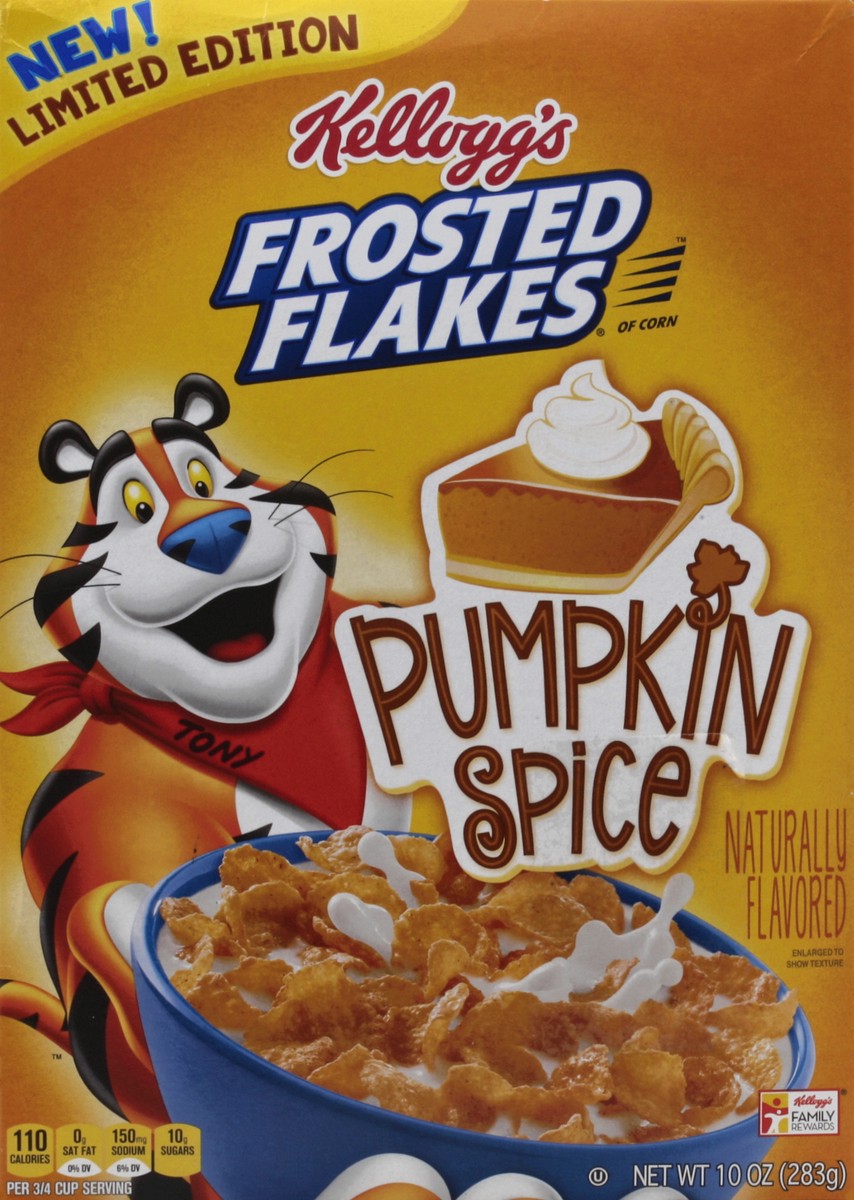 slide 1 of 8, Frosted Flakes Kellogg's Frosted Flakes Pumpkin Spice, 10 oz