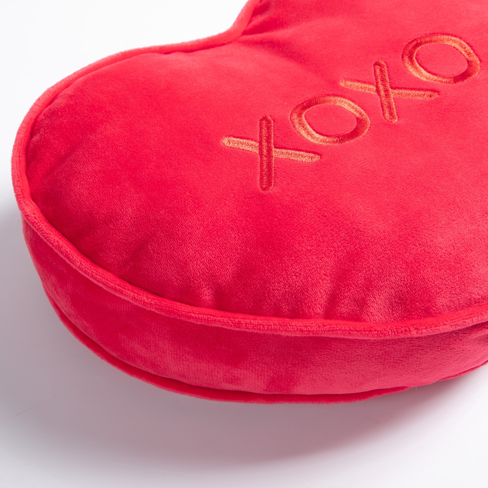 slide 3 of 3, 12" Red Xoxo Heart Shaped Pillow By Ashland, 12 in