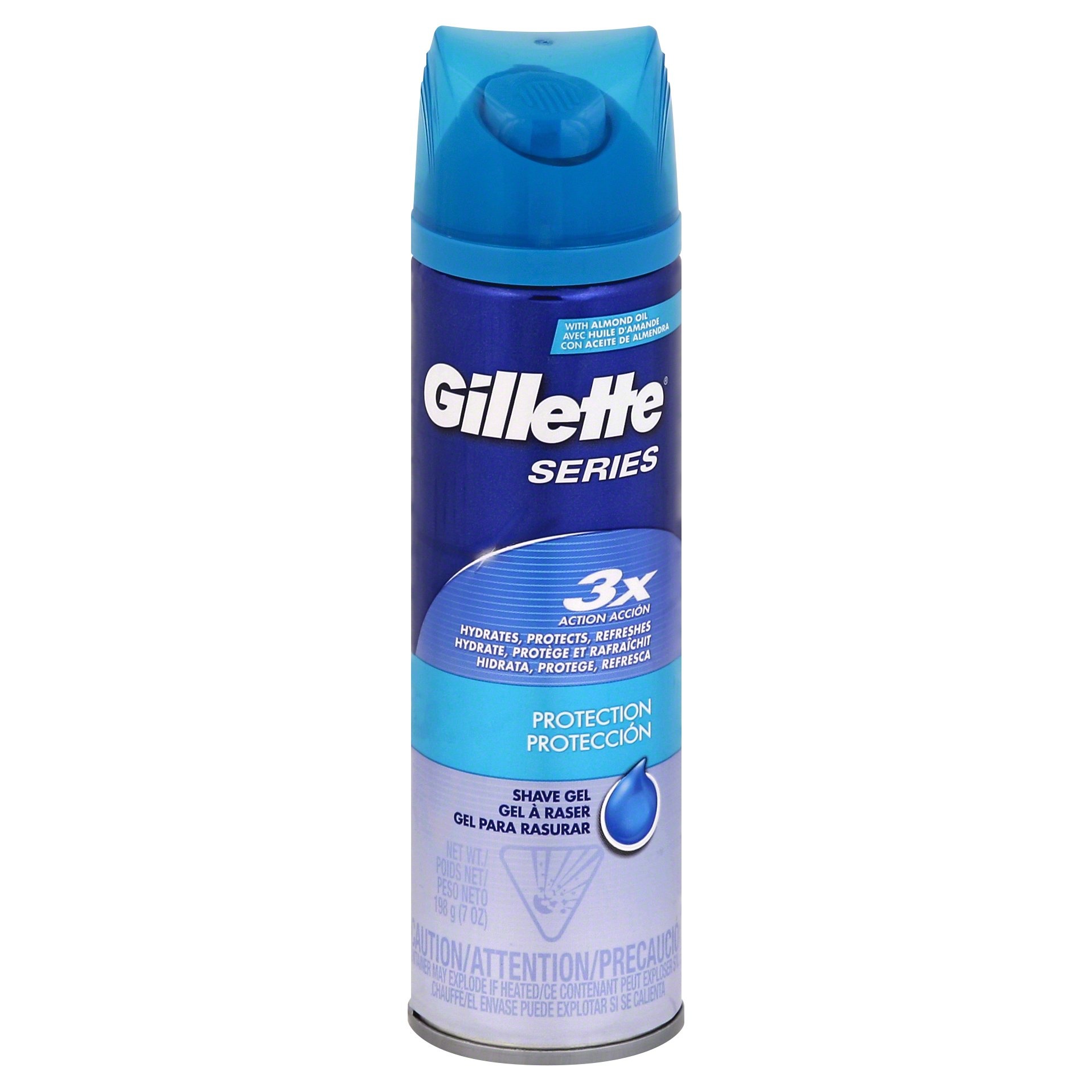 slide 1 of 1, Gillette Series Protection Shave Gel, 7 oz