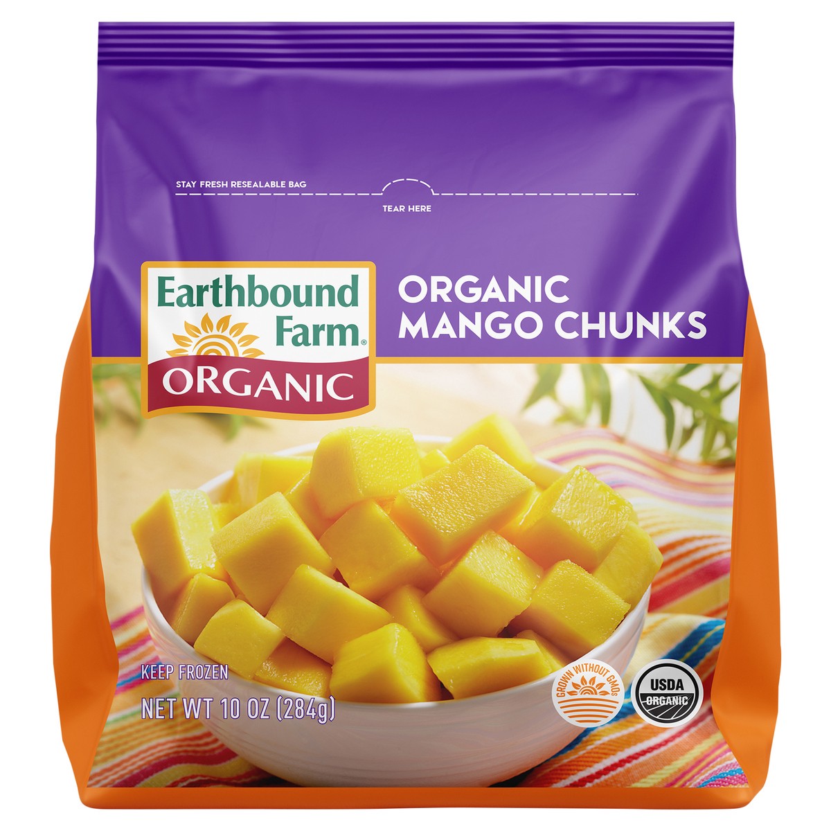 slide 1 of 1, Earthbound Farm Earth Bound Organic Mango Chunks, 10 oz