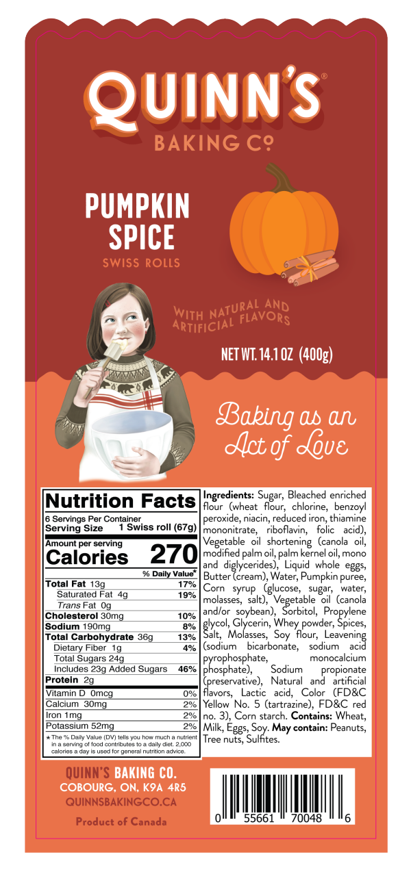 slide 20 of 29, Quinn's Pumpkin Swiss Rolls, 1 ct