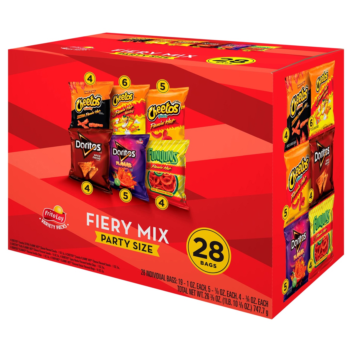 slide 3 of 11, Frito Lay Snacks Fiery Mix Variety 26 3/8 Oz 28 Count, 28 ct