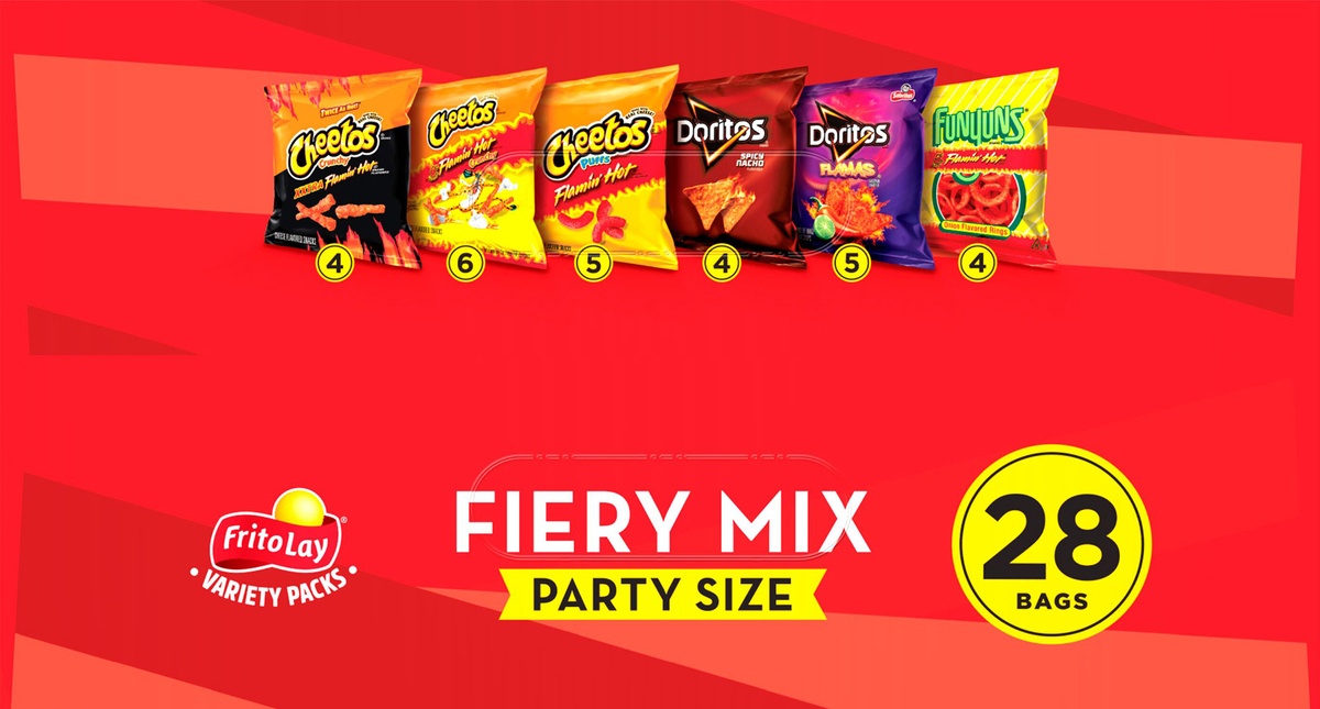 slide 6 of 11, Frito Lay Snacks Fiery Mix Variety 26 3/8 Oz 28 Count, 28 ct