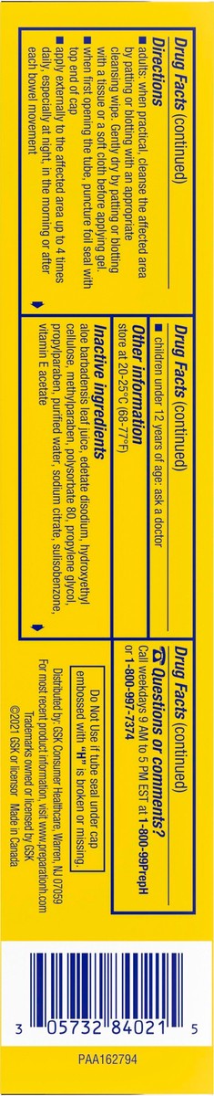 slide 11 of 14, Preparation H Hemorrhoid Cooling Gel with Aloe - 1.8 Oz, 1.8 oz