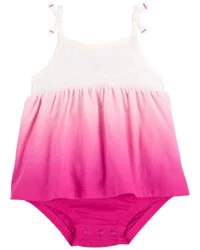 Carters Baby Ombré Bodysuit Dress White/Pink 18M