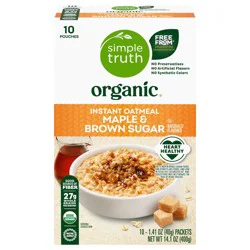 Simple Truth Organic Instant Oatmeal - Maple & Brown Sugar