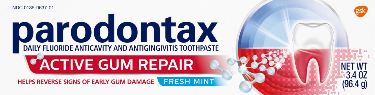 slide 5 of 10, Parodontax Active Gum Repair Toothpaste, Gum Toothpaste, Fresh Mint, 3.4 oz, 3.4 oz