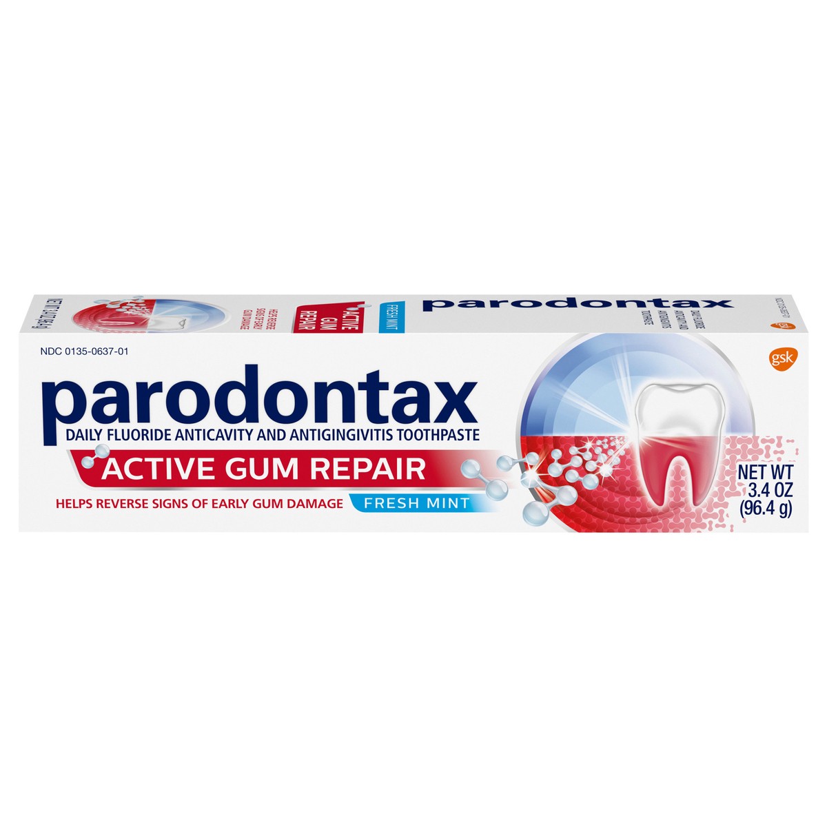 slide 3 of 10, Parodontax Active Gum Repair Toothpaste, Gum Toothpaste, Fresh Mint, 3.4 oz, 3.4 oz