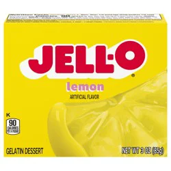 Jell-O Lemon Artificially Flavored Gelatin Dessert Mix, 3 oz Box