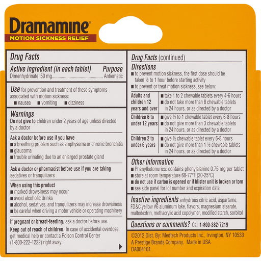 Dog Dramamine Dosage Chart