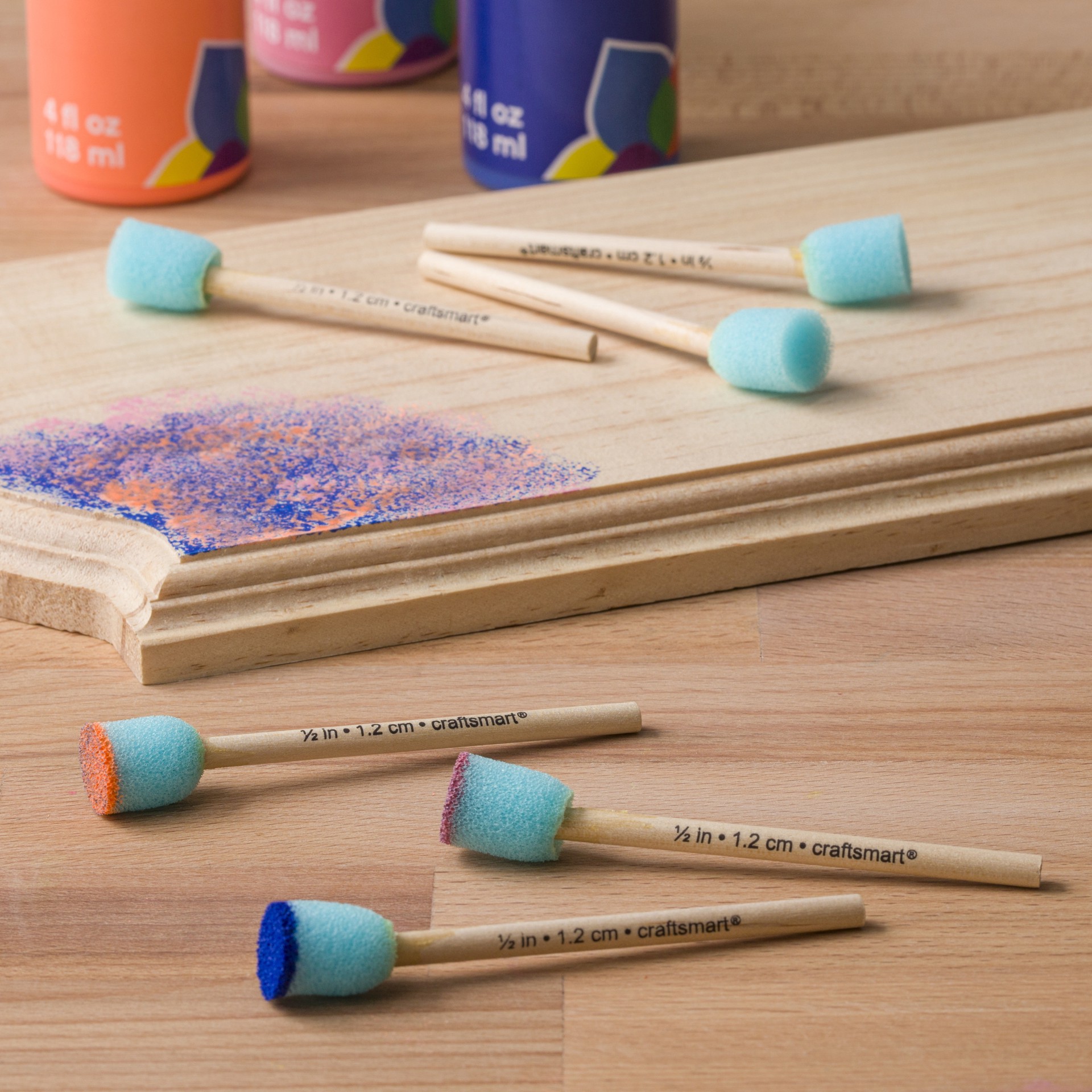 slide 3 of 4, 1/2" Foam Stippler Set By Craft Smart, 1/2 in