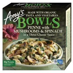Amy's Kitchen Penne with Mushrooms & Spinach Bowl 9 oz