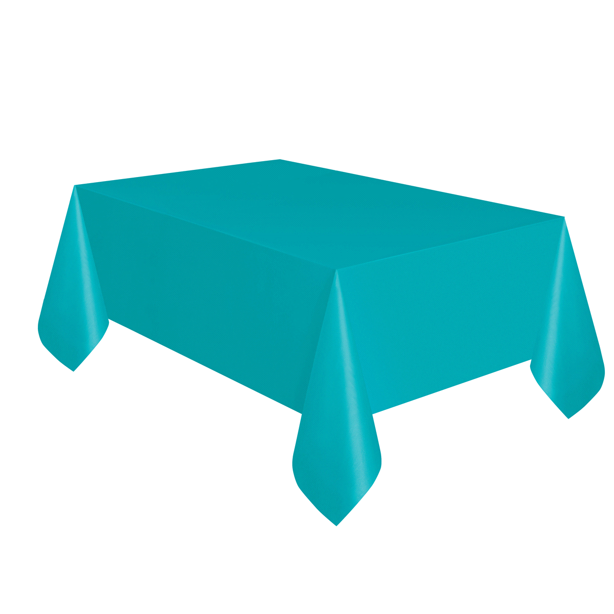 slide 1 of 1, Unique Industries Caribbean Teal Plastic Table Covers, 2 ct; 54 in x 108 in