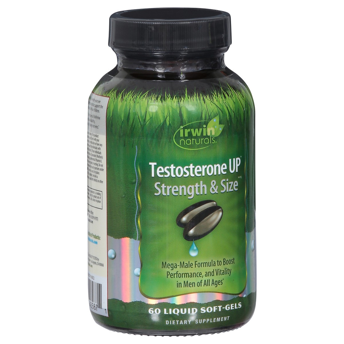 slide 4 of 14, Irwin Naturals Strength Size Testosterone UP 60 Liquid Soft-gels, 1 ct