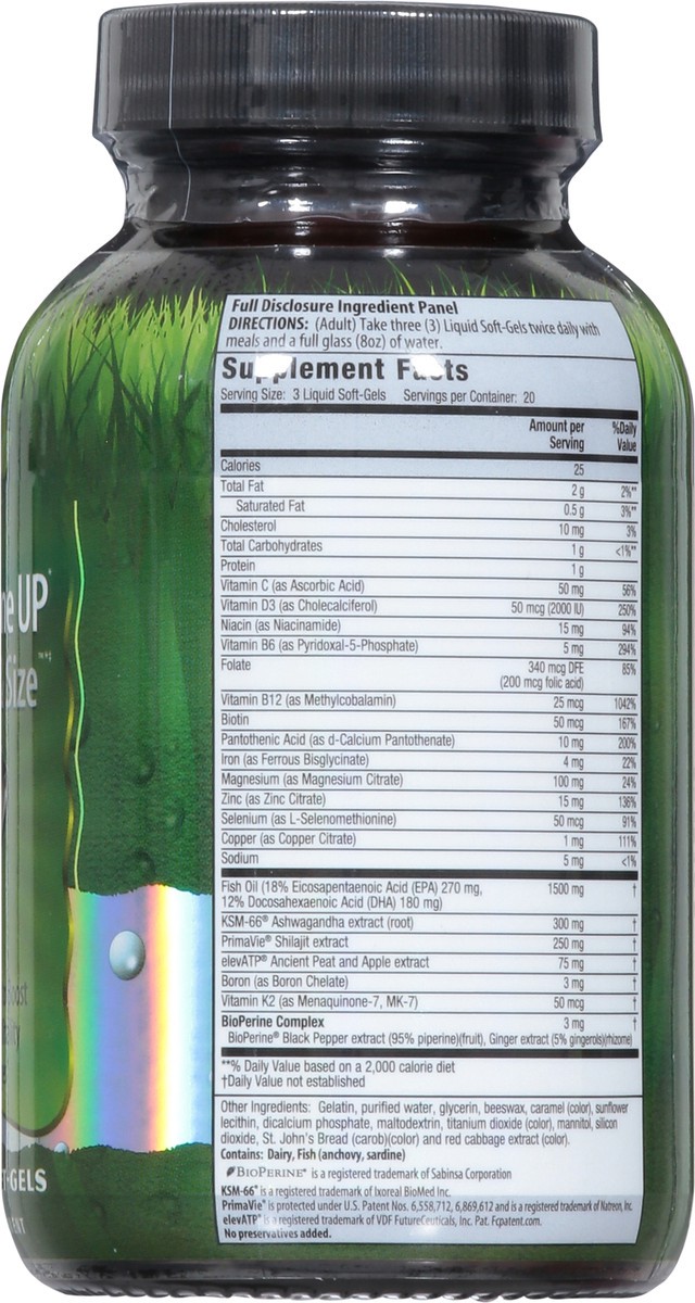 slide 12 of 14, Irwin Naturals Strength Size Testosterone UP 60 Liquid Soft-gels, 1 ct