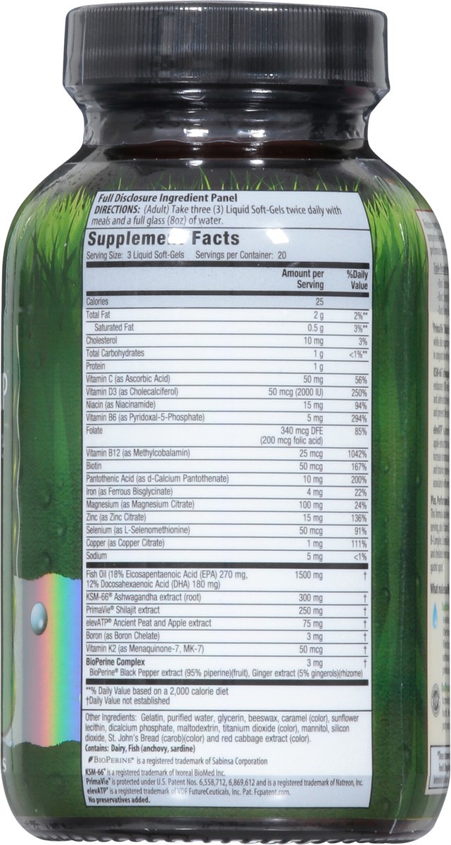 slide 3 of 14, Irwin Naturals Strength Size Testosterone UP 60 Liquid Soft-gels, 1 ct