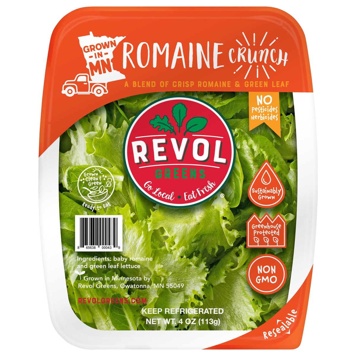 slide 1 of 2, Revol Greens Romaine Crunch, 4.5 oz