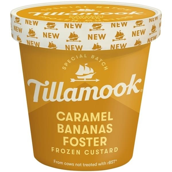 slide 1 of 1, Tillamook Special Batch Caramel Bananas Foster Frozen Custard, 15.5 oz