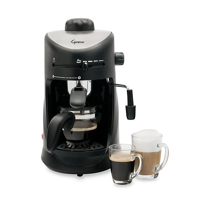 slide 1 of 1, Capresso 4 Cup Espresso & Cappuccino Machine Black 303.01, 1 ct