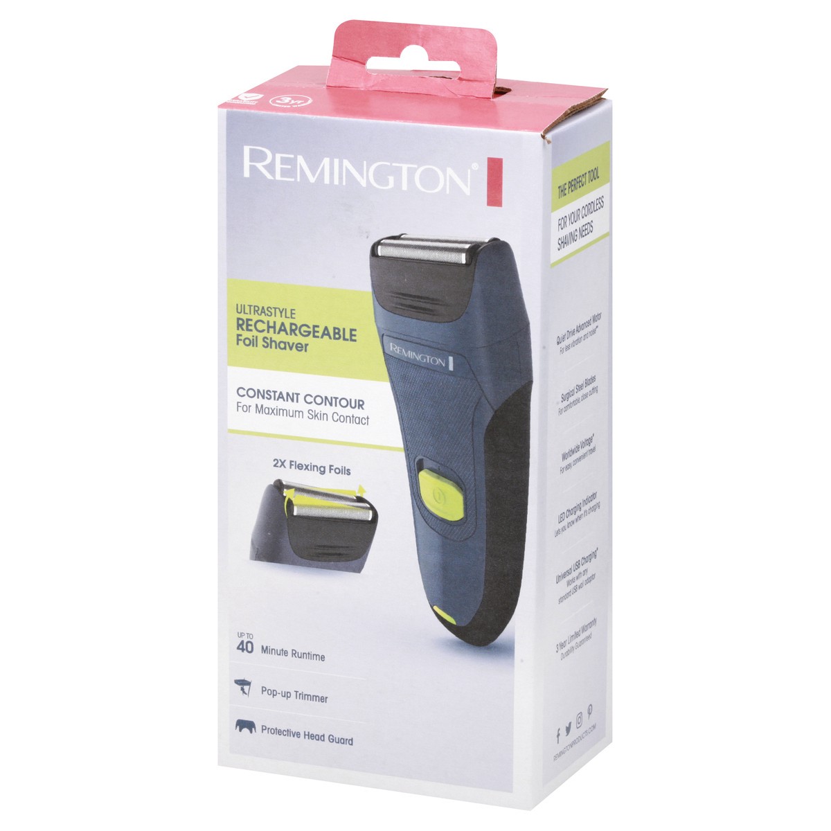 slide 3 of 9, Remington Ultrastyle Rechargeable Foil Shaver 1 ea, 1 ea