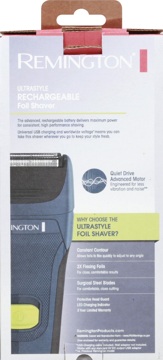 slide 5 of 9, Remington Ultrastyle Rechargeable Foil Shaver 1 ea, 1 ea