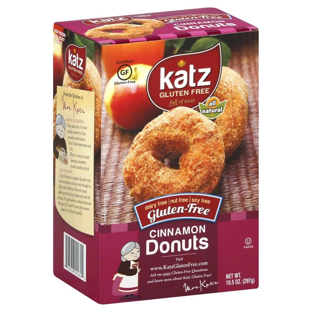 slide 1 of 1, Katz Gluten Free Cinnamon Donuts, 10.5 oz
