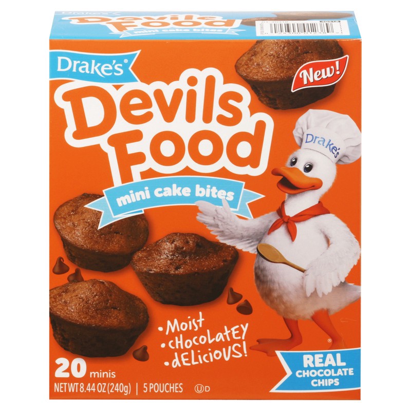 slide 1 of 1, Drakes Mini Devil Food Ck, 5 ct; 8.44 oz