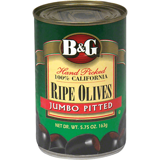 slide 1 of 1, B&G Ripe Olives Jumbo Pitted, 5.75 oz