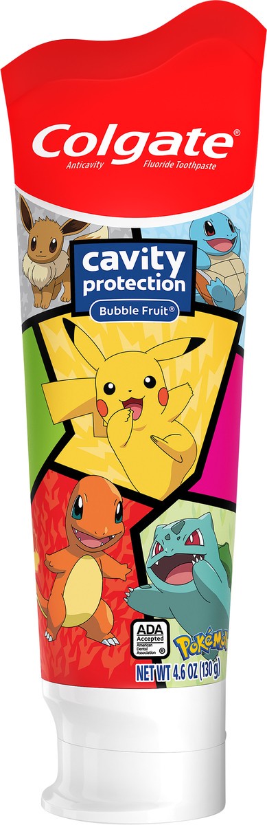 slide 9 of 13, Colgate Kids Pokemon Toothpaste with Fluoride, Mild Bubble Fruit Flavor, 4.6 Oz., 4.6 oz