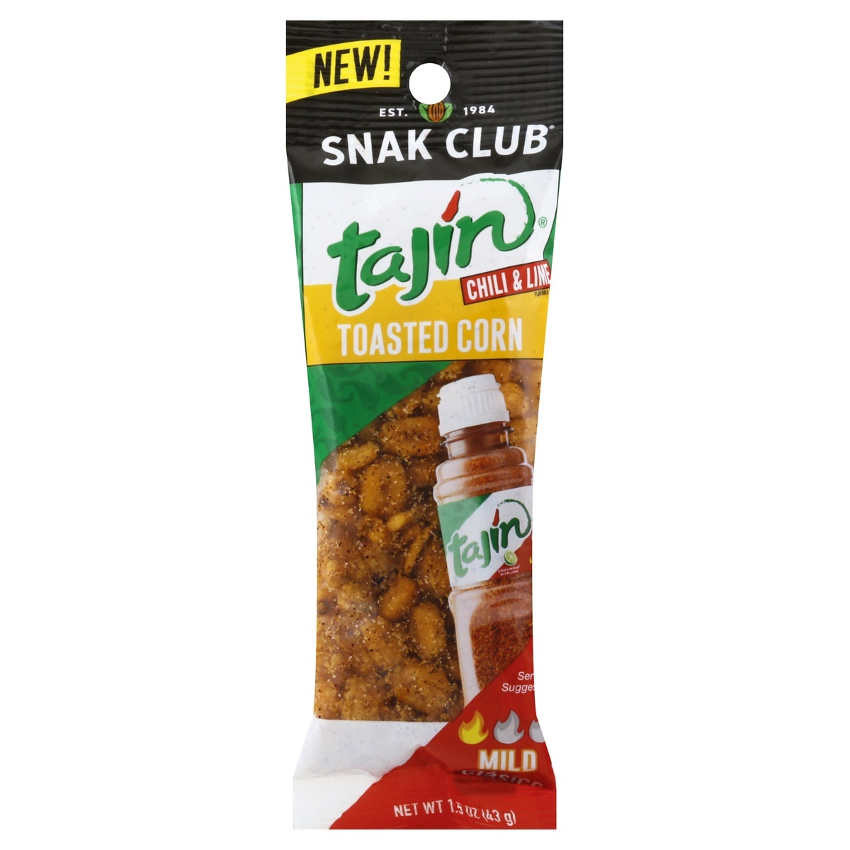 slide 1 of 7, Snack Club Tajin Chili & Lime Flavored Toasted Corn 1.5 oz, 1.5 oz