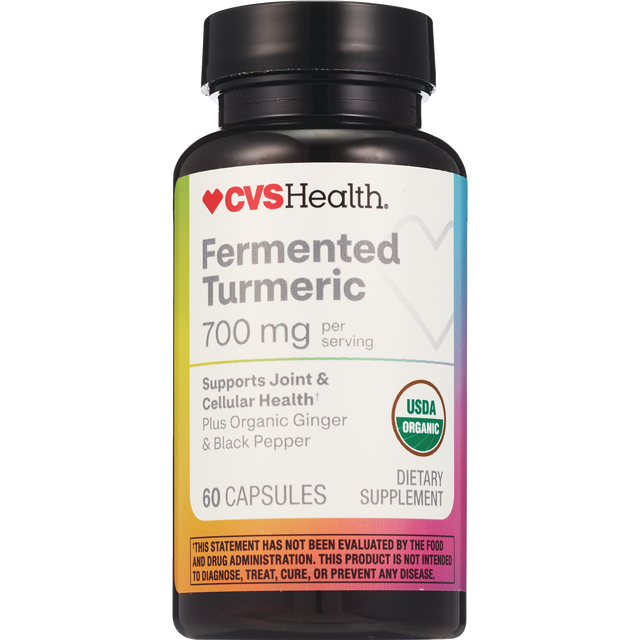 slide 1 of 1, CVS Health Fermnented Turmeric Capsules, 1.48 oz; 42 gram