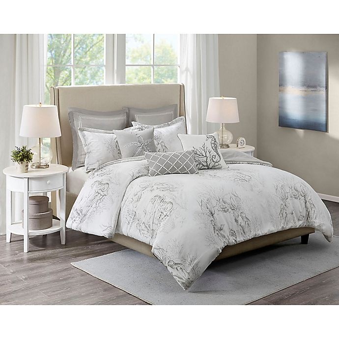 slide 2 of 3, Harbor House Sea Breeze King Comforter Set - Grey/White, 3 ct