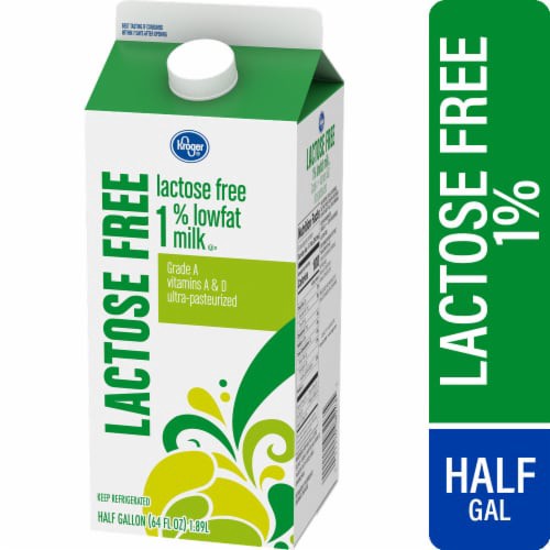 slide 1 of 1, Kroger Lactose Free 1% Lowfat Milk, 1/2 gal