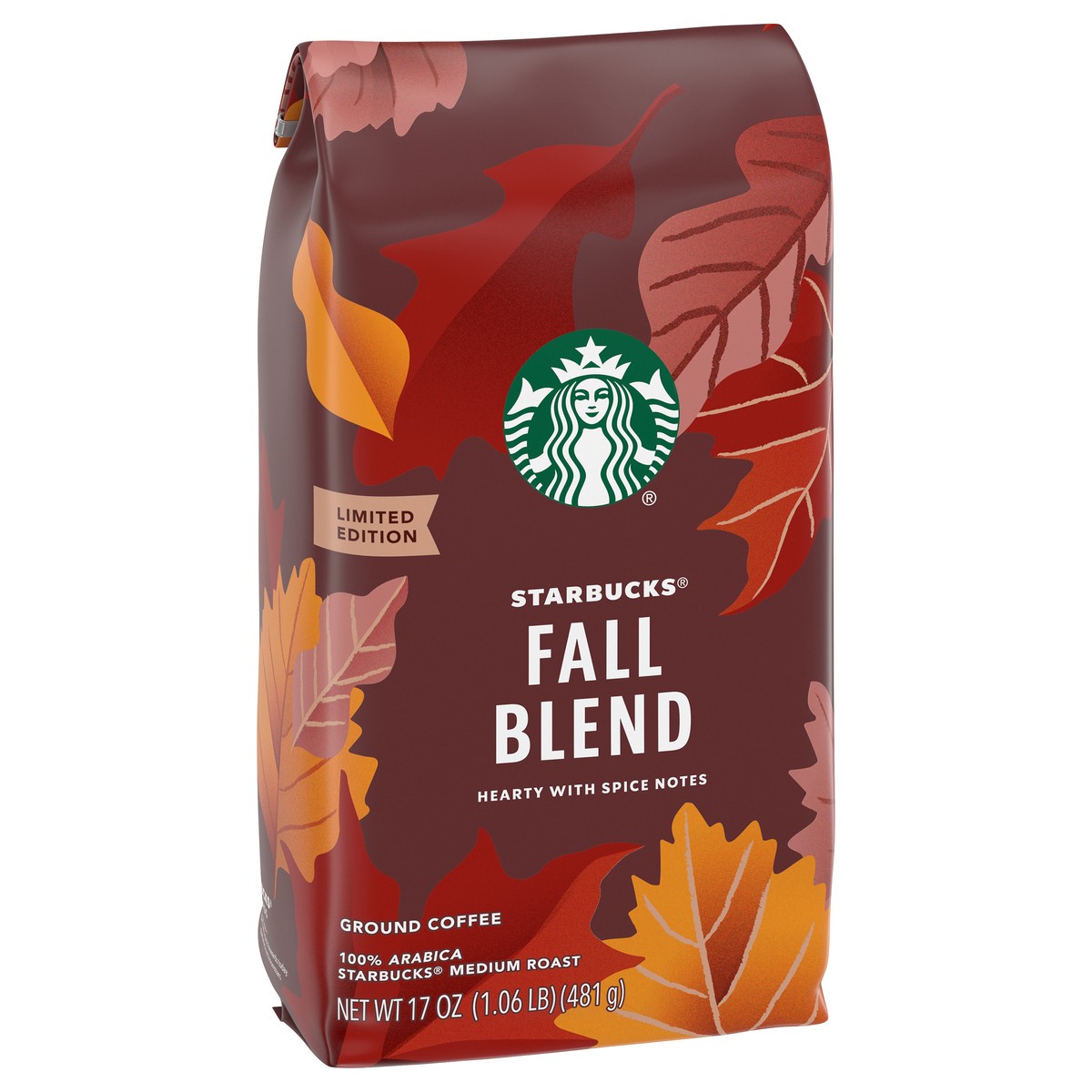 slide 2 of 9, Starbucks Medium Roast Ground Fall Blend Coffee 17 oz, 17 oz